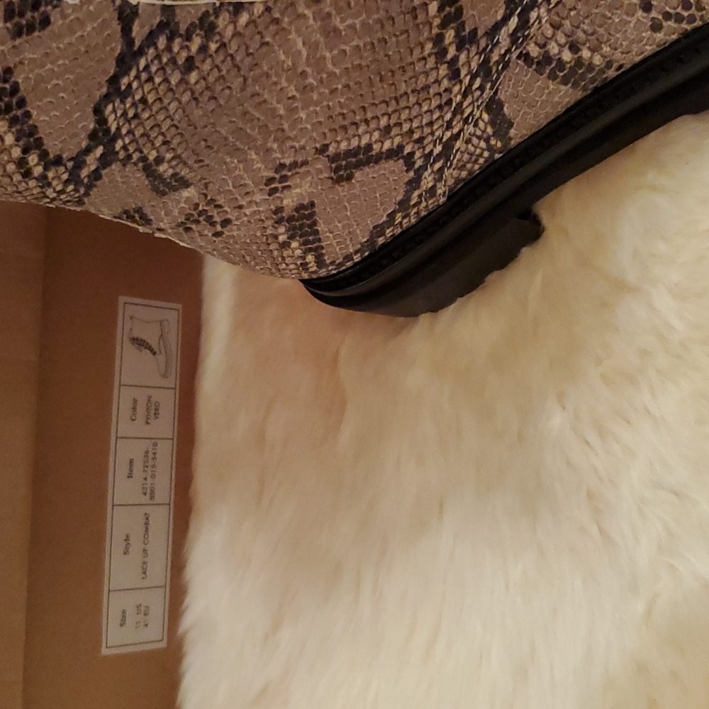 Anthropologie Shane Lace-up Boots- embossed snake - Picture 11 of 12